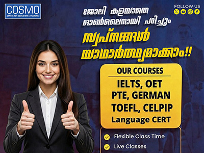 Best IELTS OET PTE & German training centre in Trivandrum 